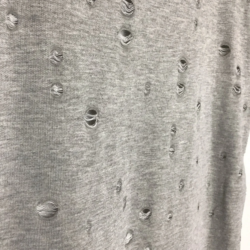 Local Lab 3D Rose Embroidered Distressed SS Top - Picture 6 of 8